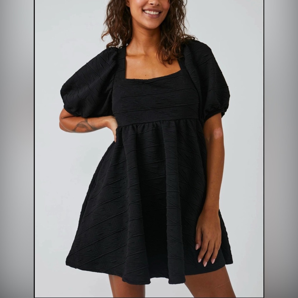 Free People Violet Mini Dress/ Black (Medium)